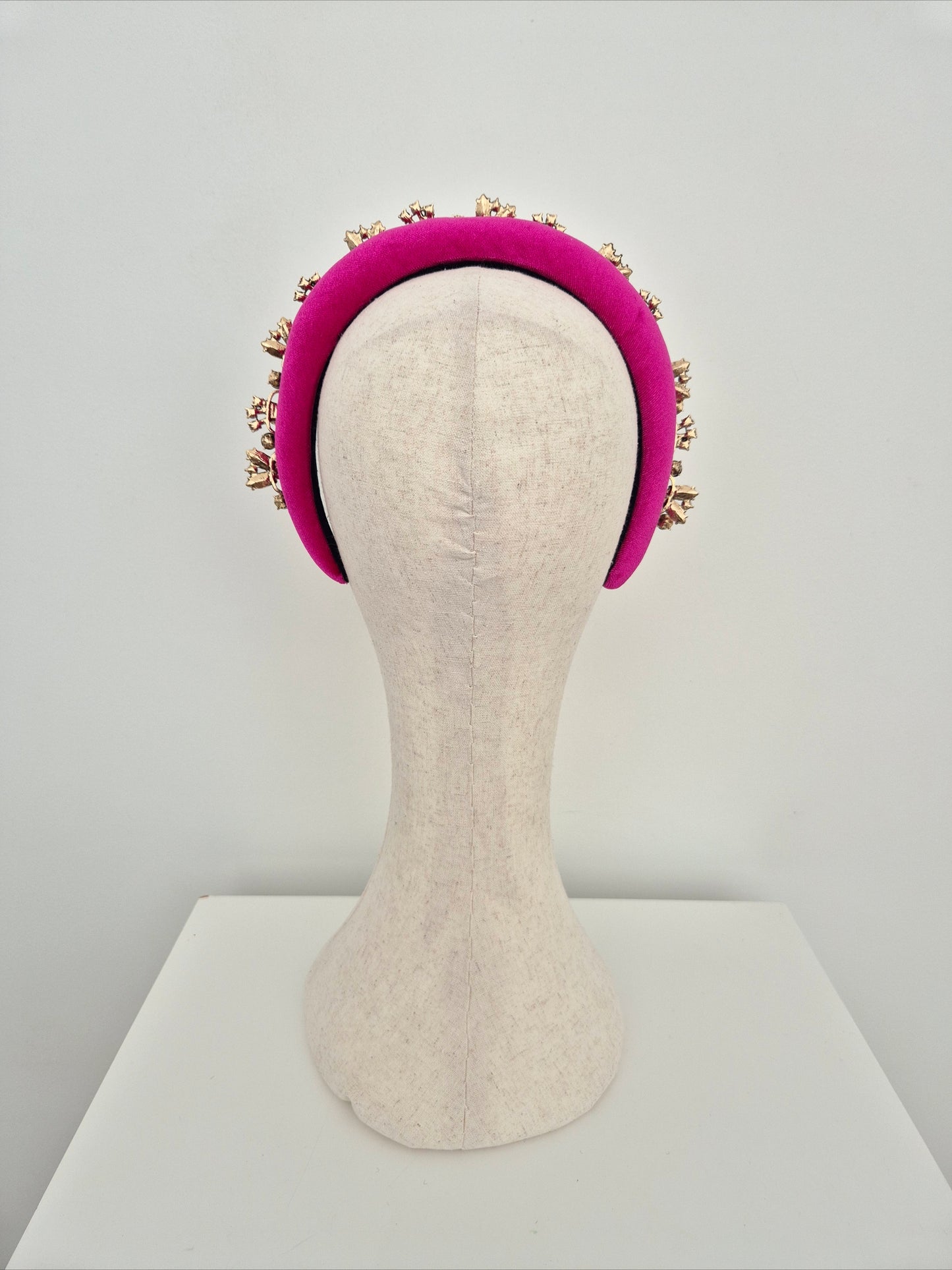 Miss Leah. Womens Fuchsia Pink / multi pink rhinestone embellished headband