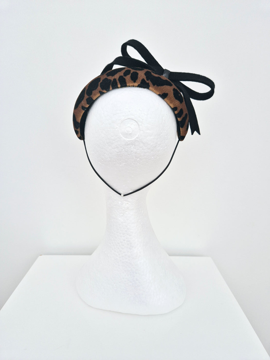 animal print bandeau headpiece back view