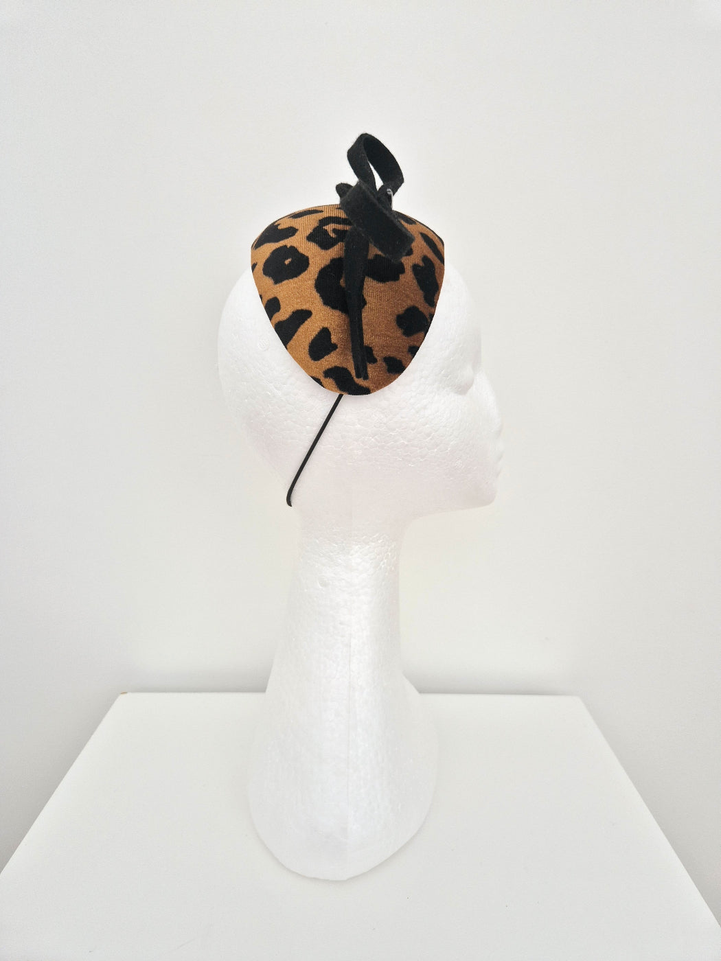 animal print bandeau headpiece side view
