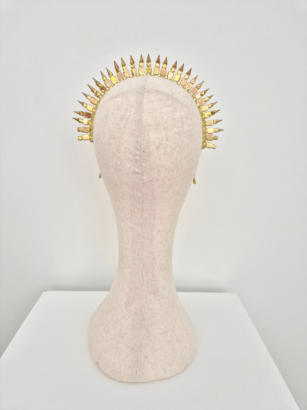 back view hot pink and gold crown