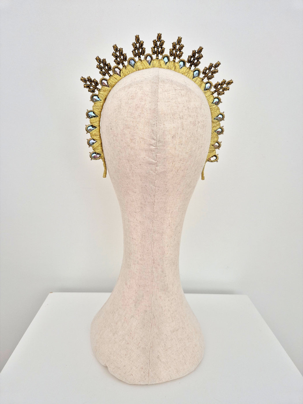 back view light pink rhinestone crown