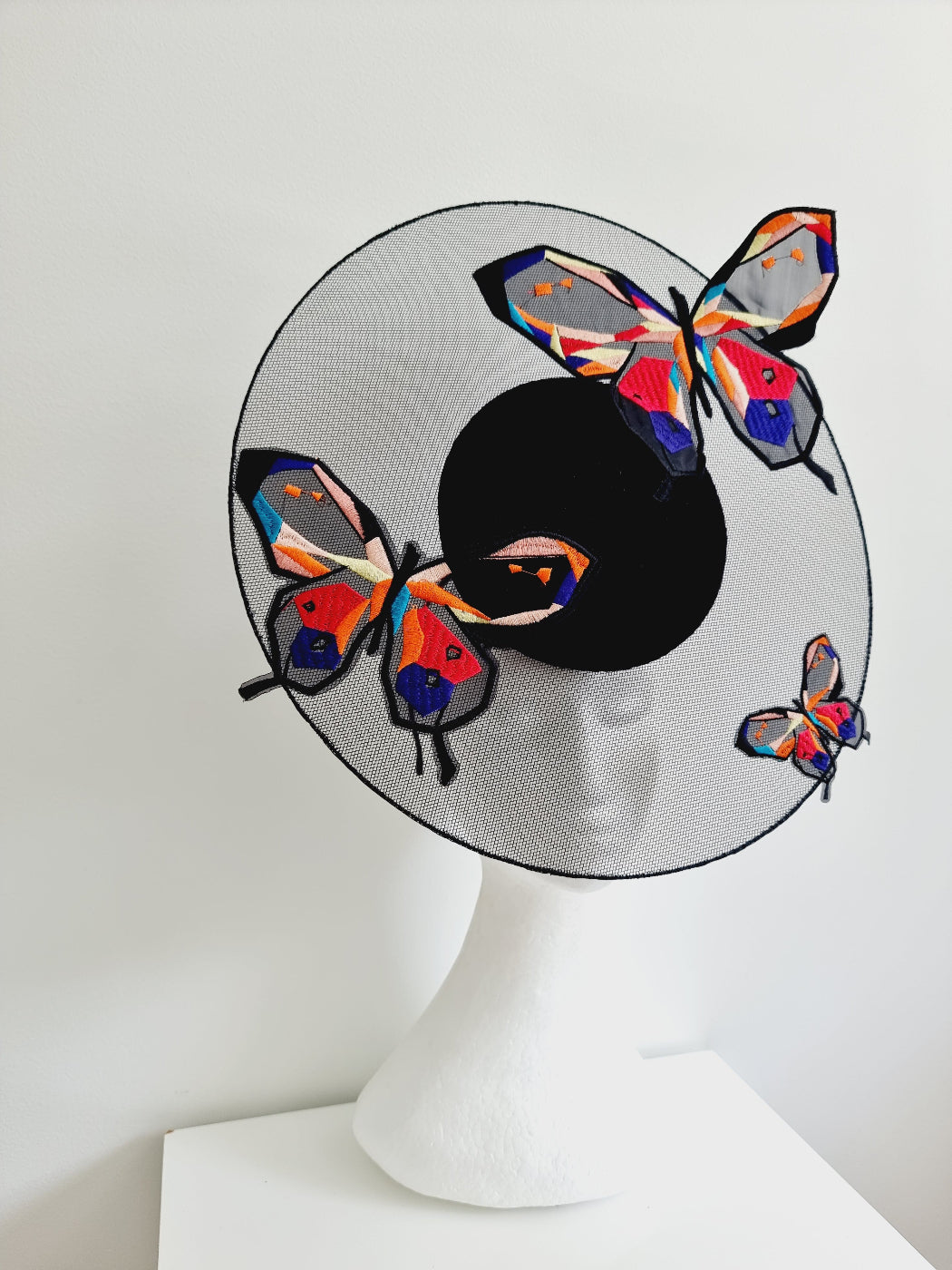black butterfly percher side front view