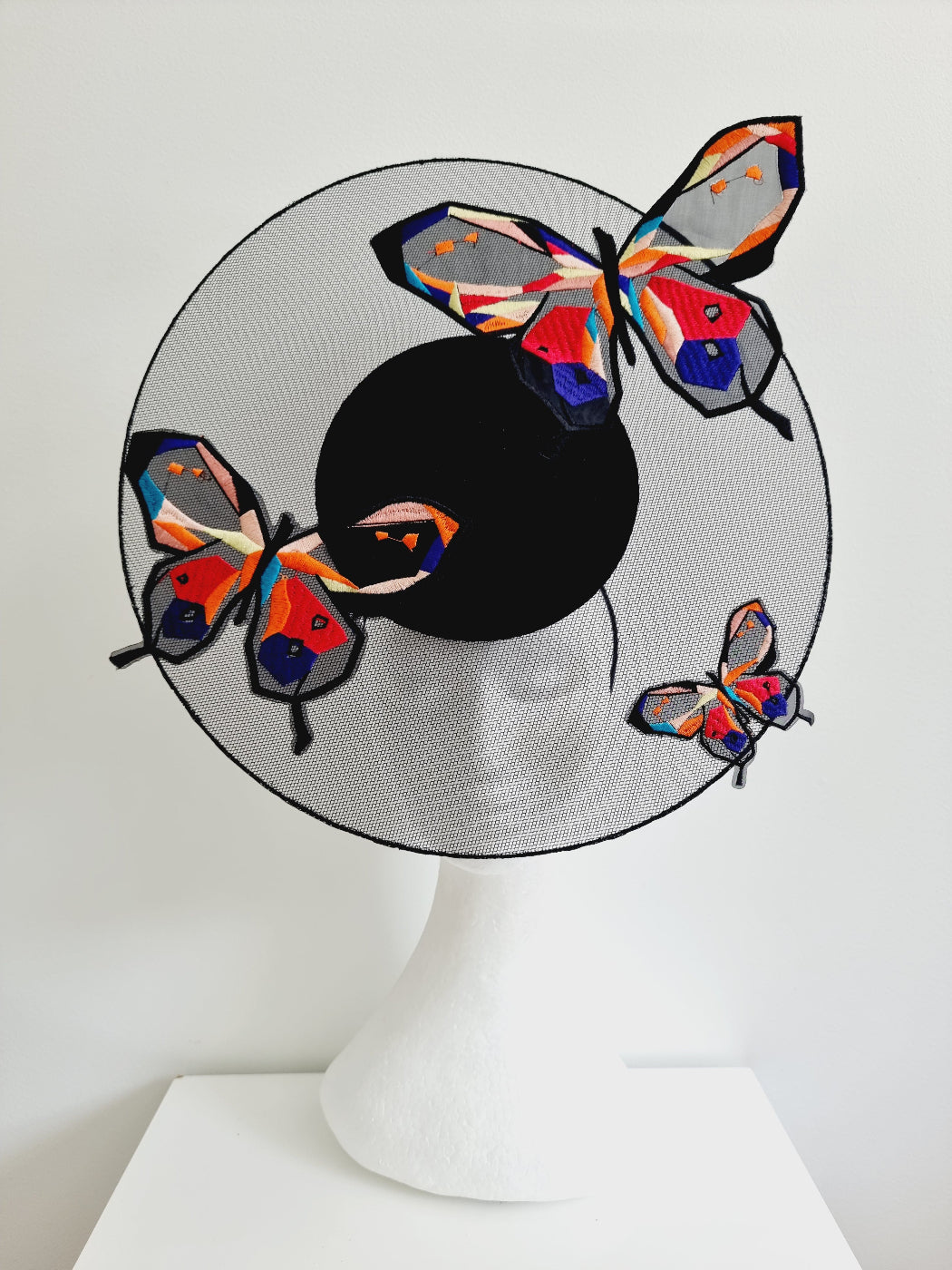 black butterfly percher with sheer disk