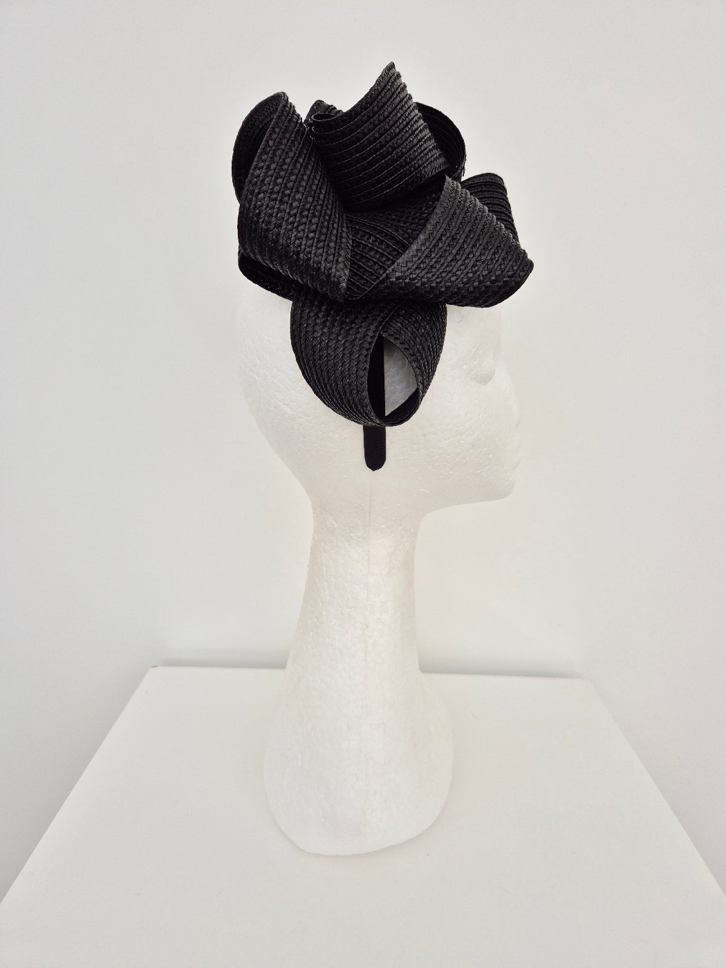 black loop headpiece side front