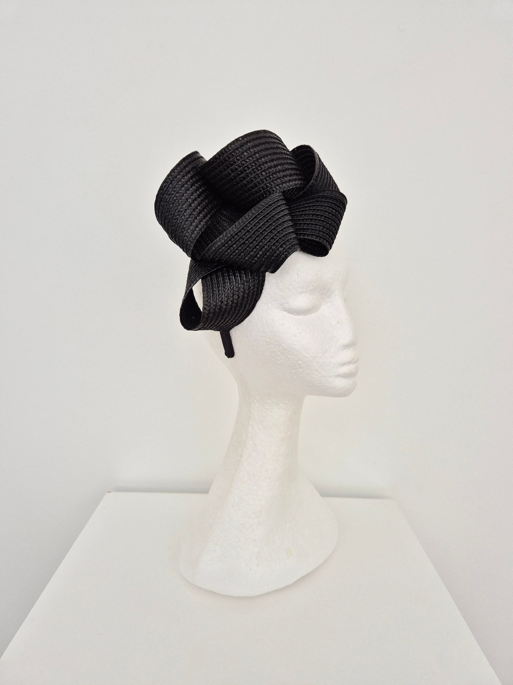 black loop headpiece side front