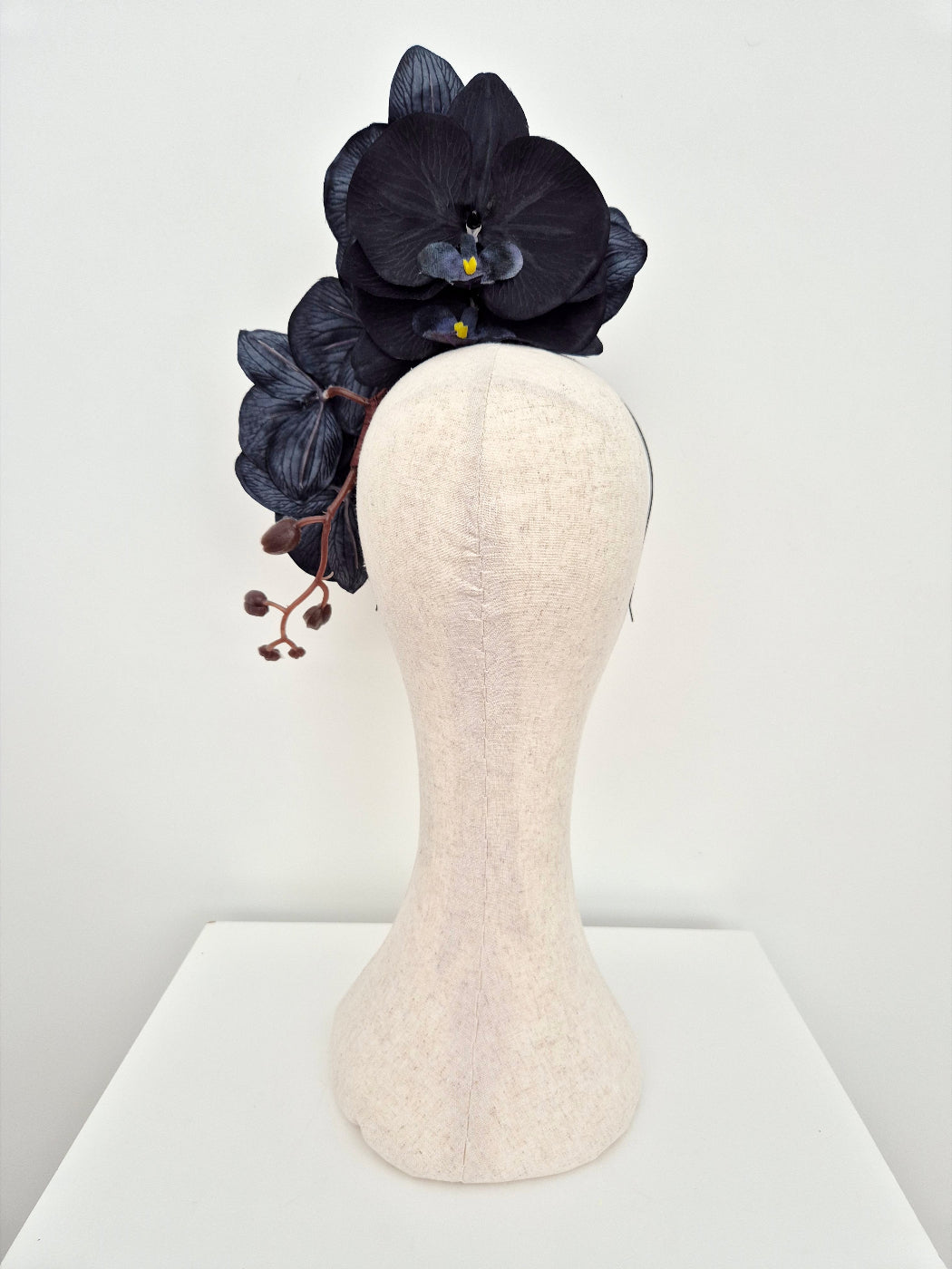 black orchid headpiece back