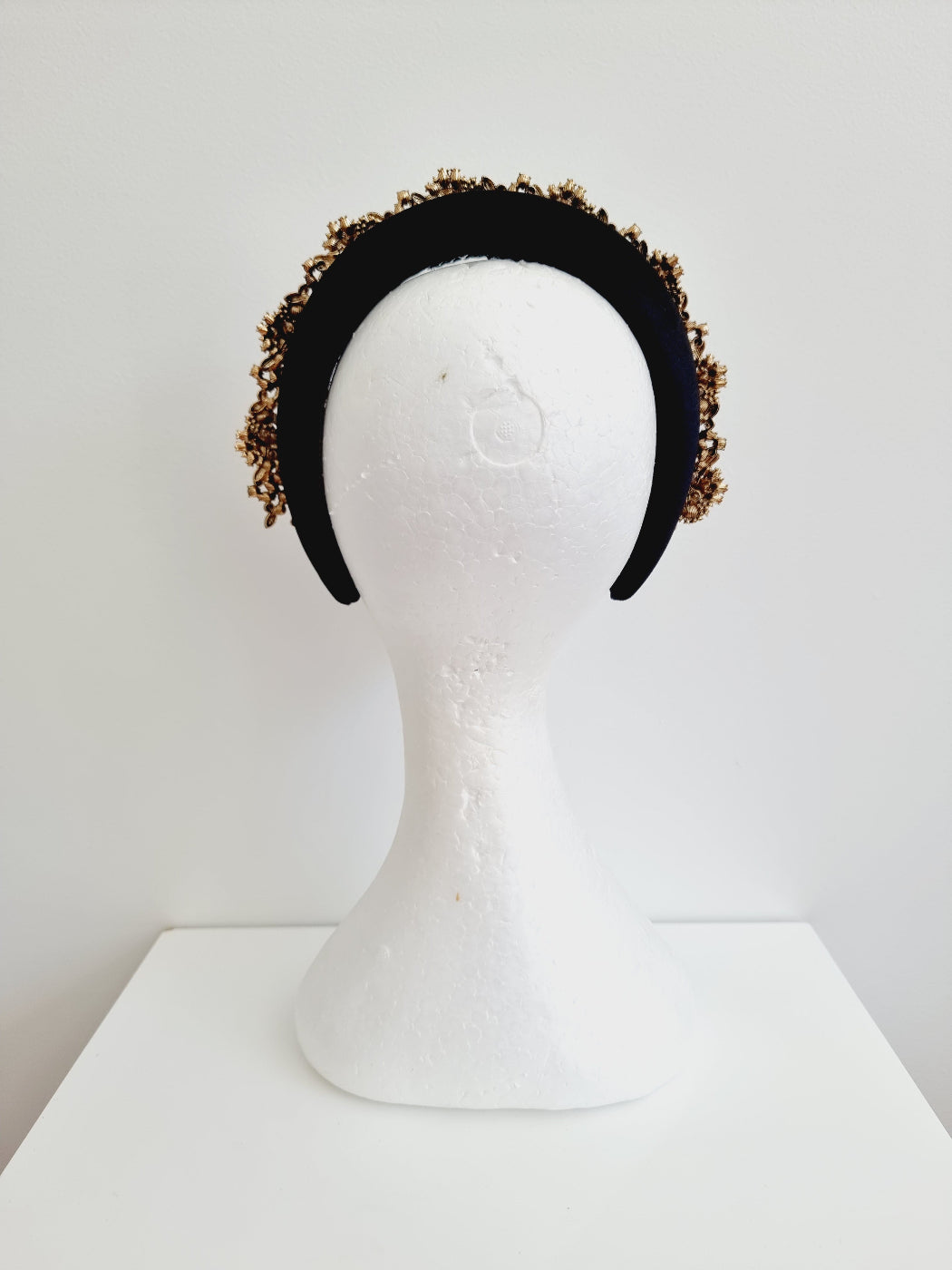 black velvet headband back