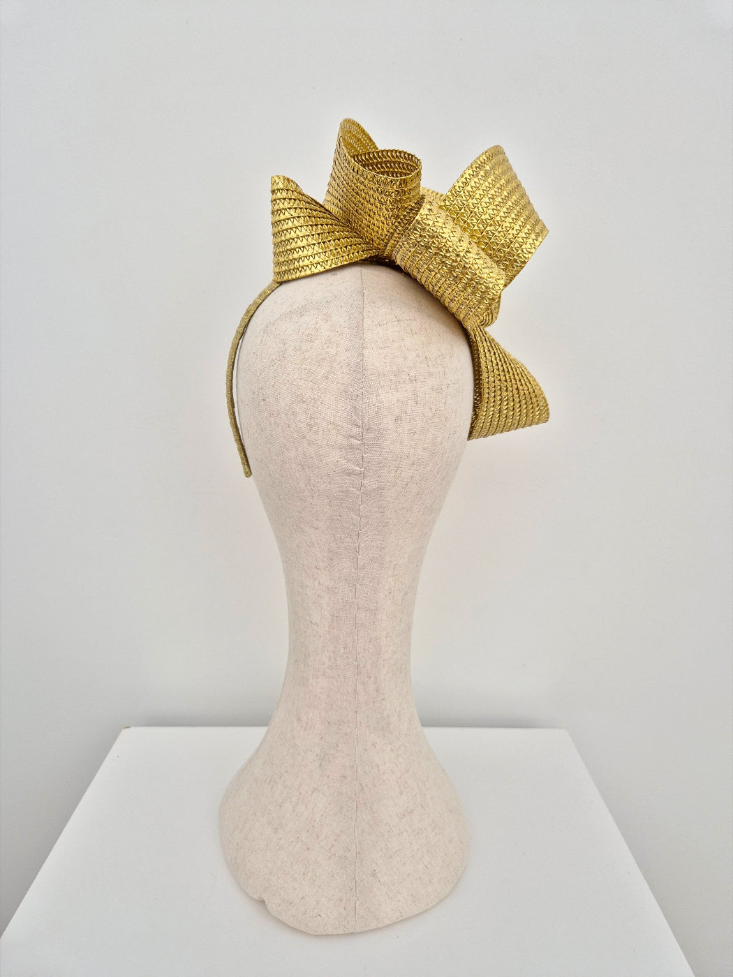 gold loop headband back view