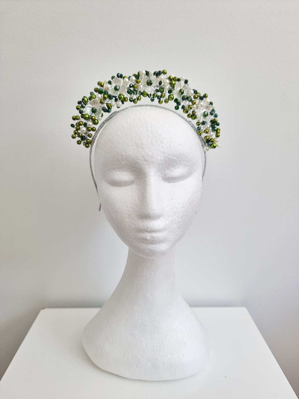 green pearl headband