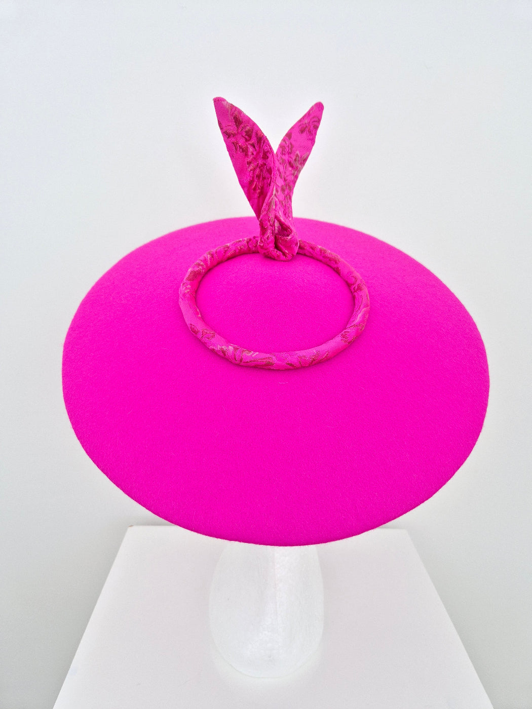 hot pink coolie hat side view