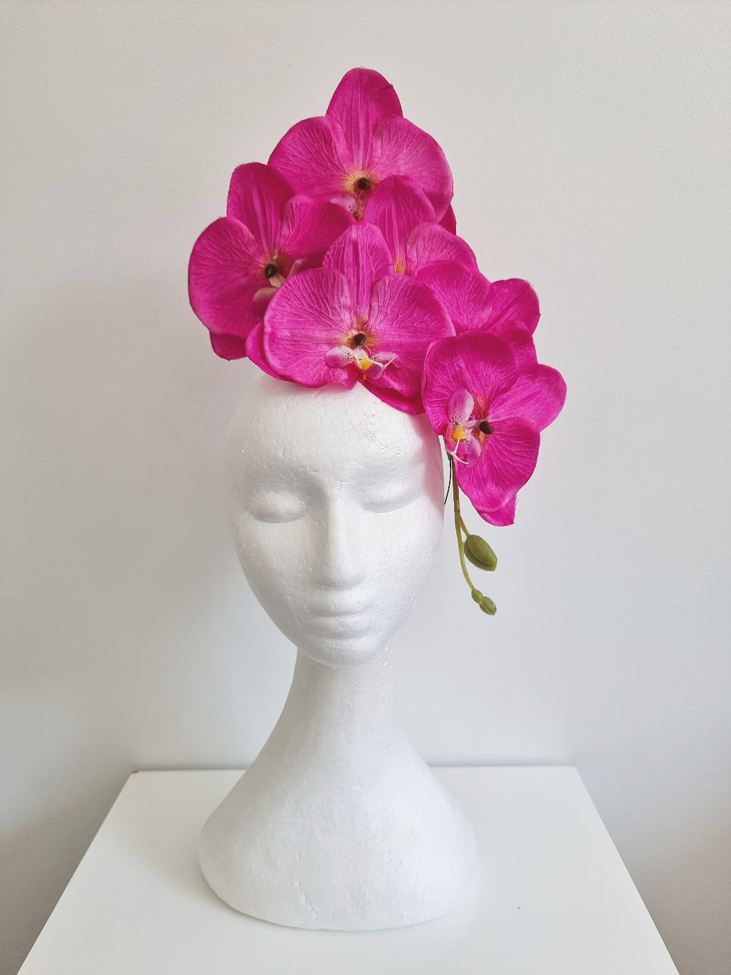 hot pink orchid headpiece