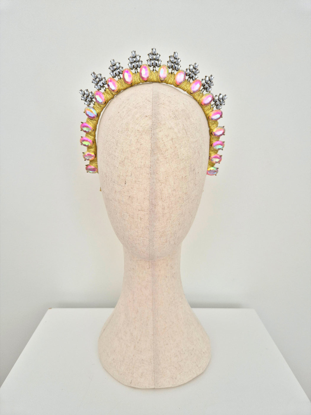light pink rhinestone crown