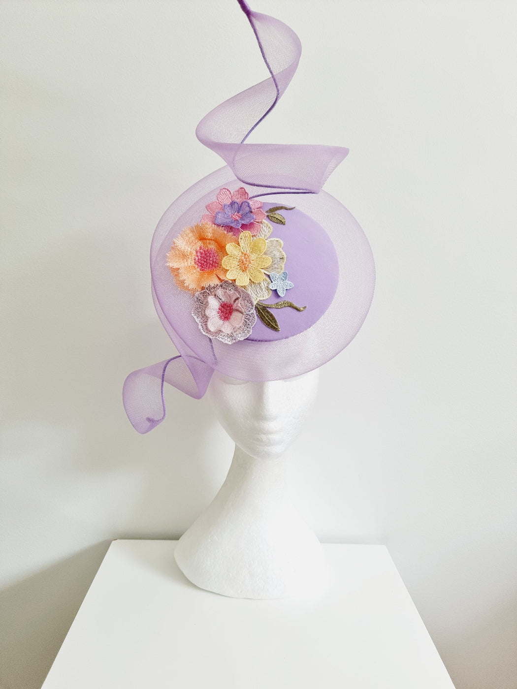 lilac floral lace percher front