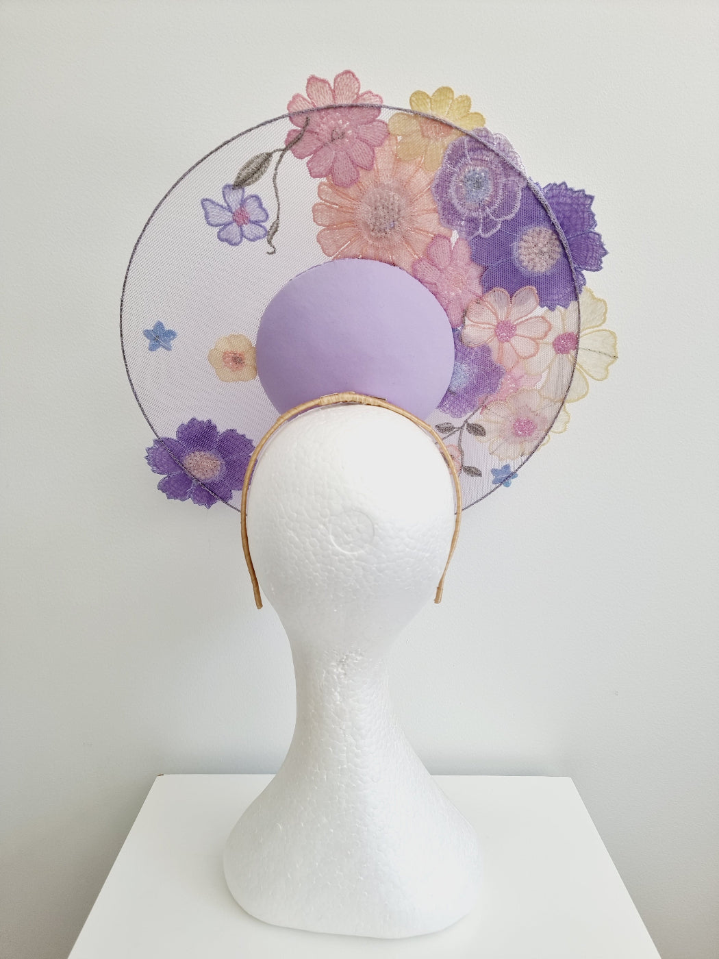 lilac floral percher back whimsical