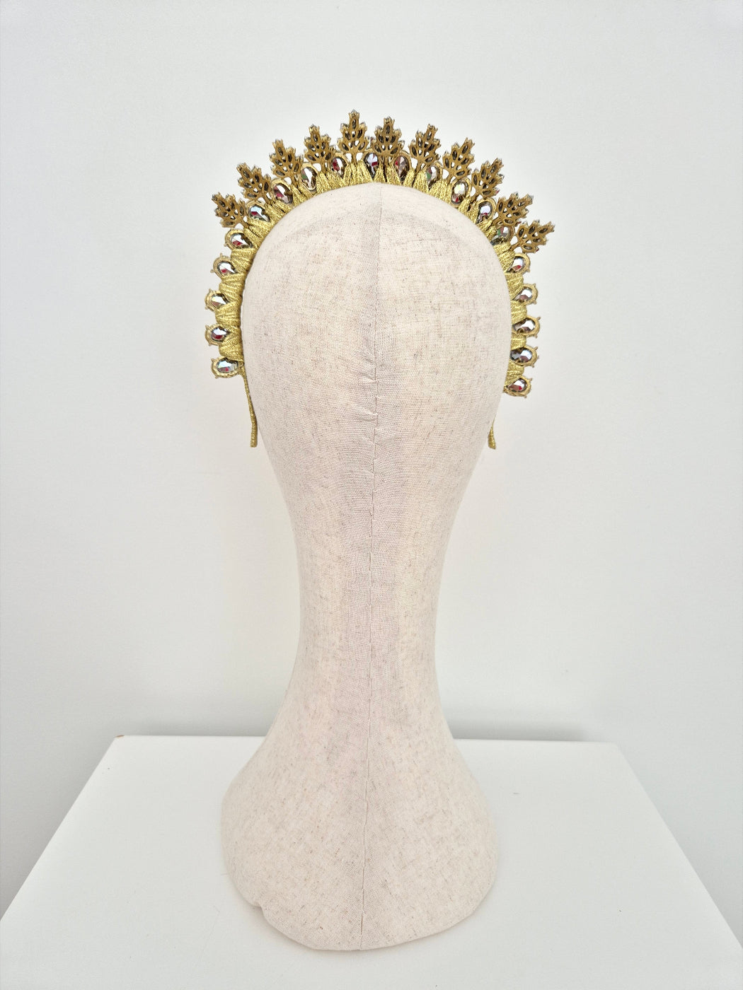 lilac rhinestone crown back view