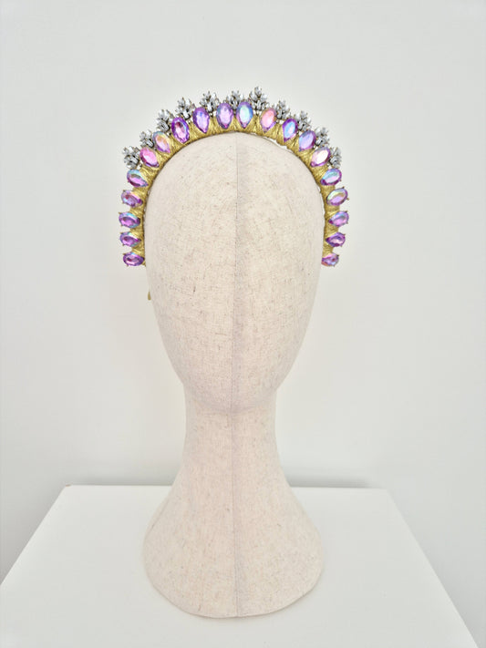 lilac rhinestone crown