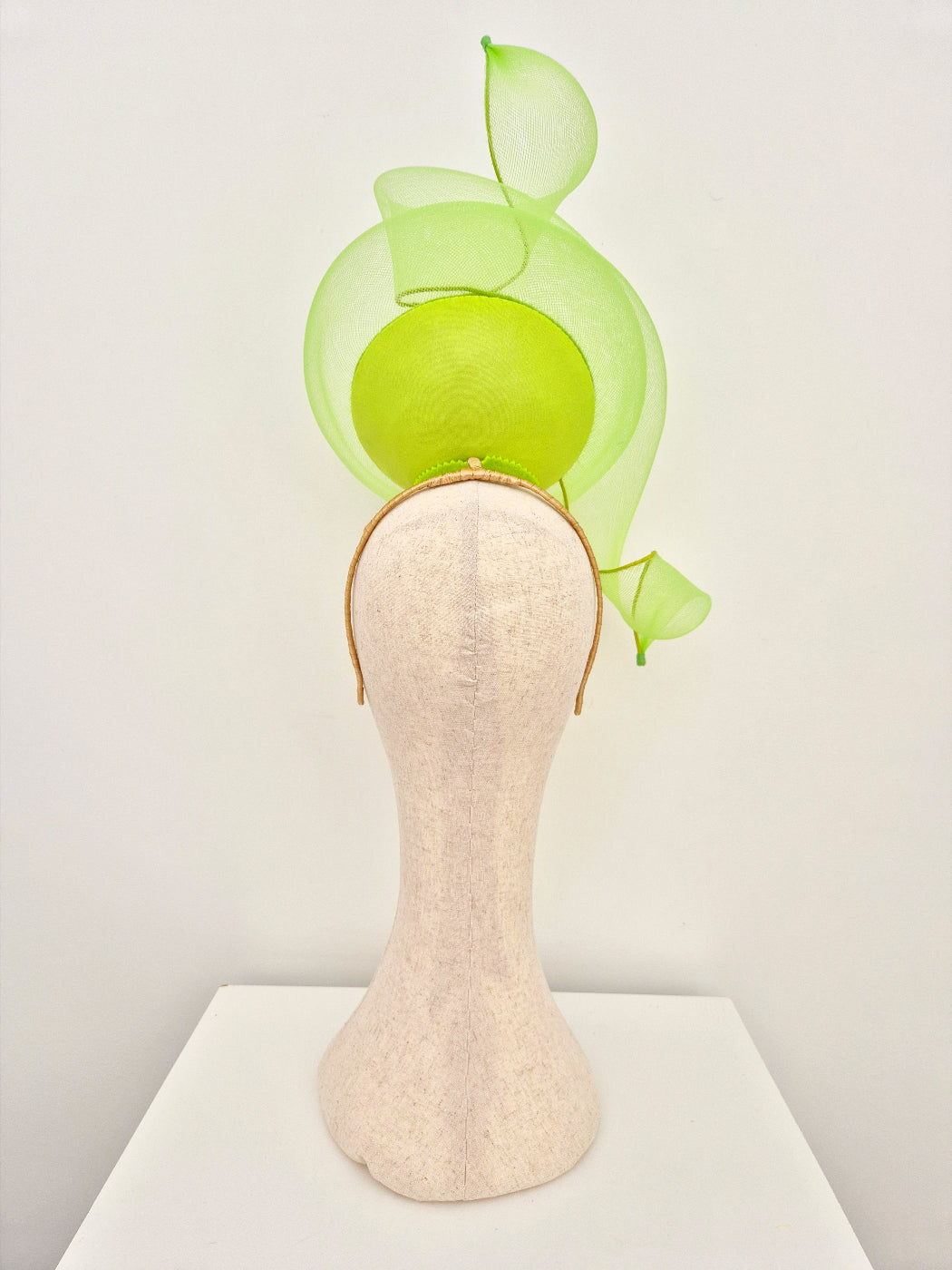 lime green percher back view