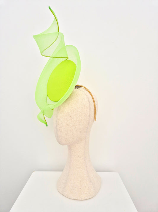 lime green percher side view