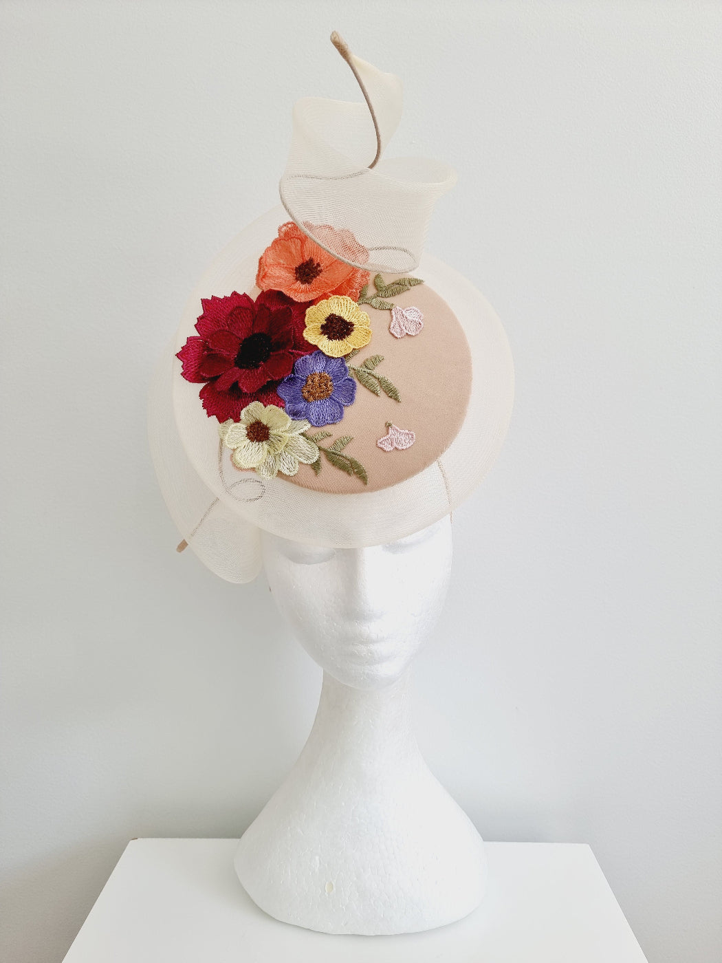 nude floral lace percher front