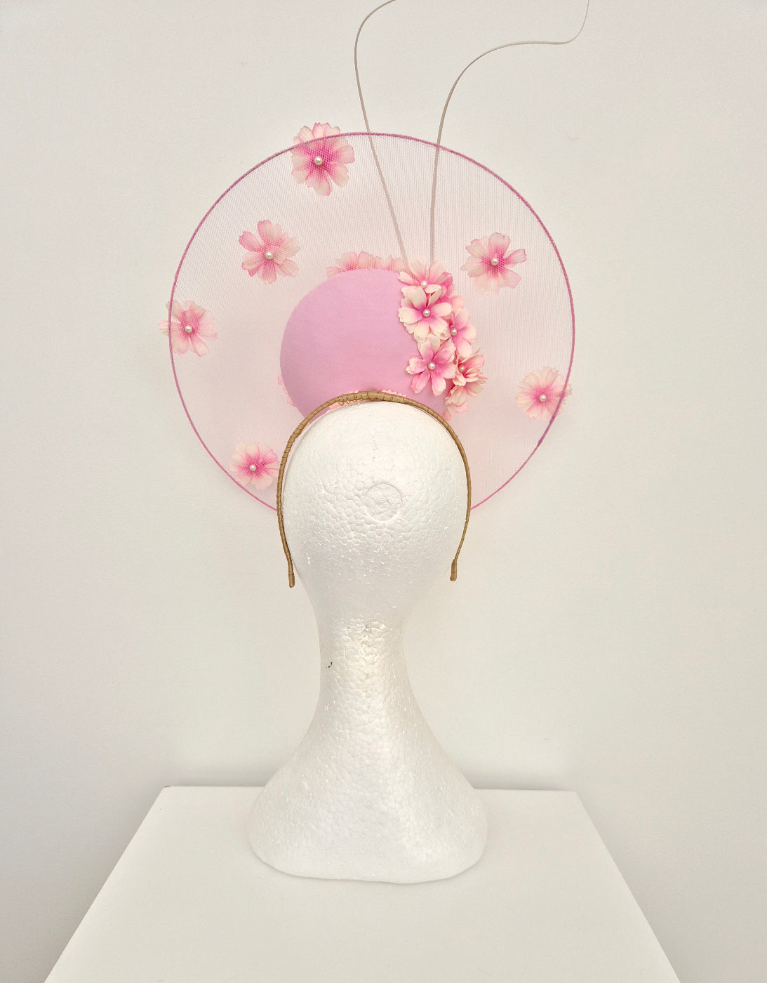 pale pink floral percher back view