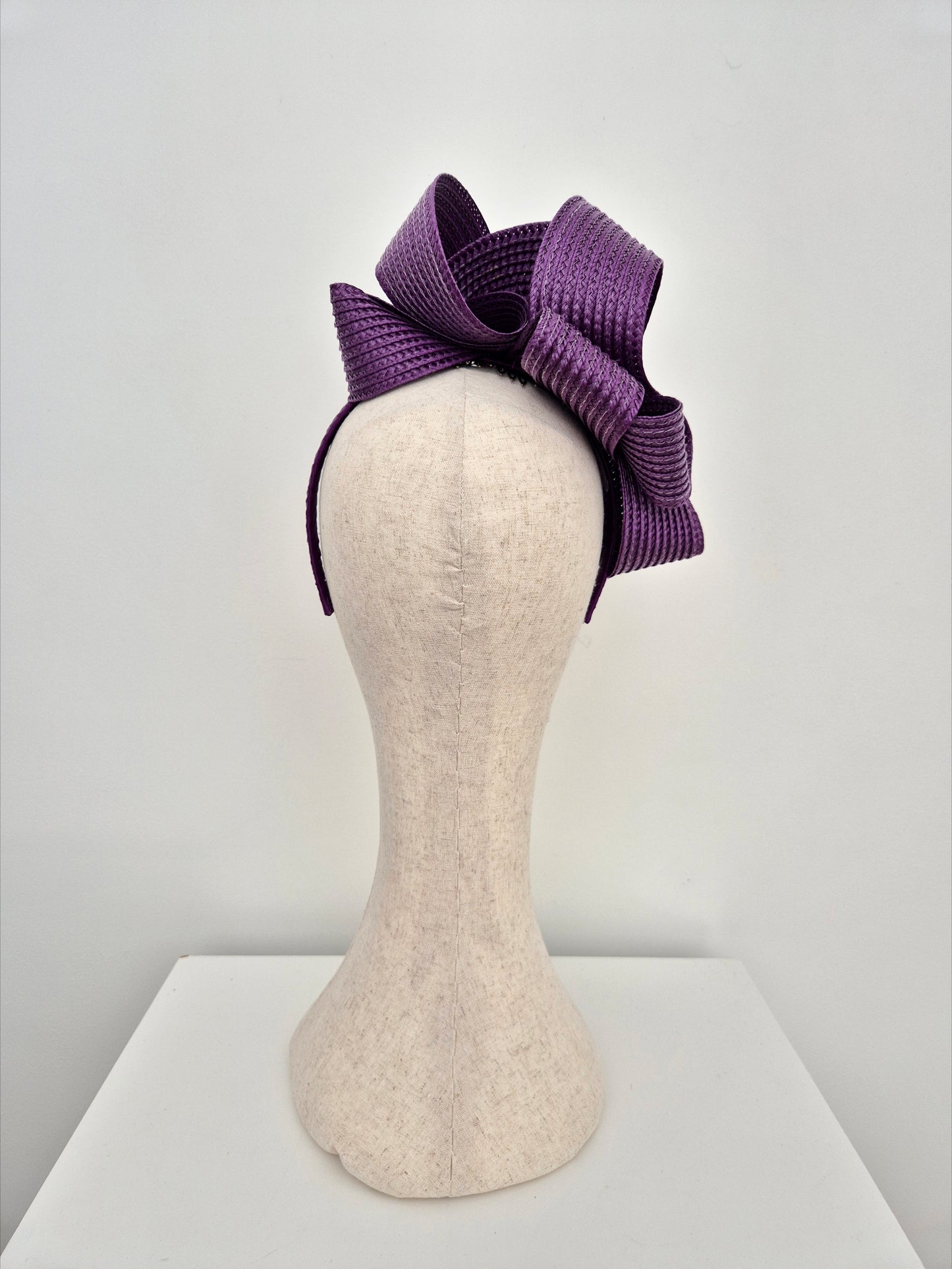 purple loop headband back view