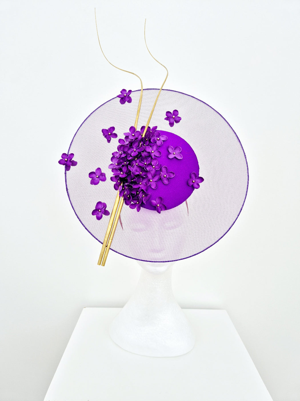purple percher front view