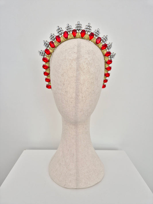 red rhinestone crown