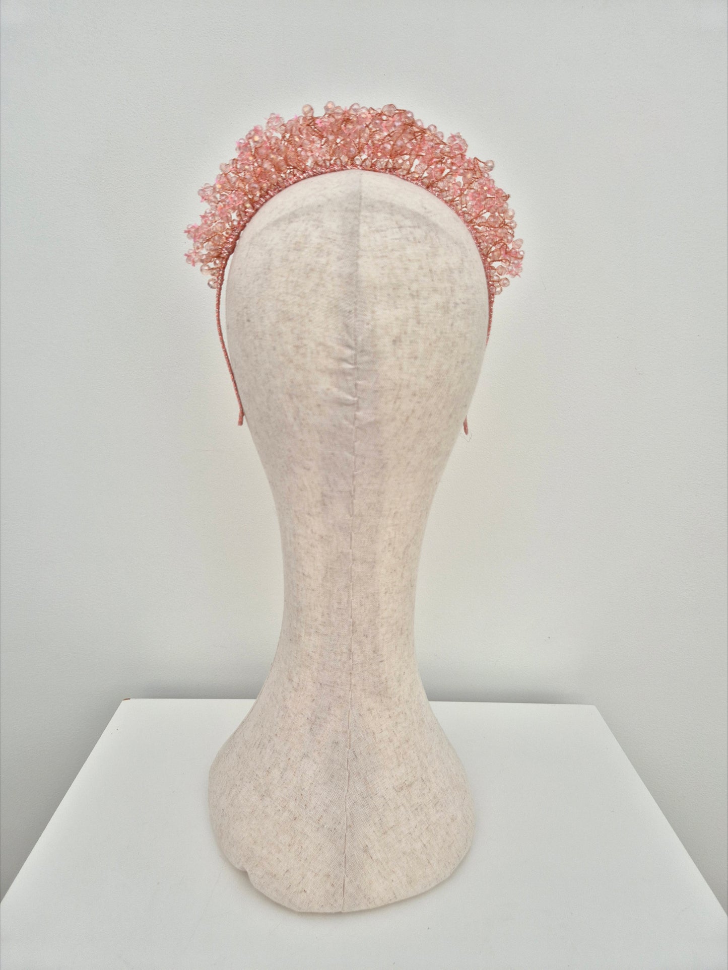 Miss Bemmie. Womens Pale pink crystal crown headband