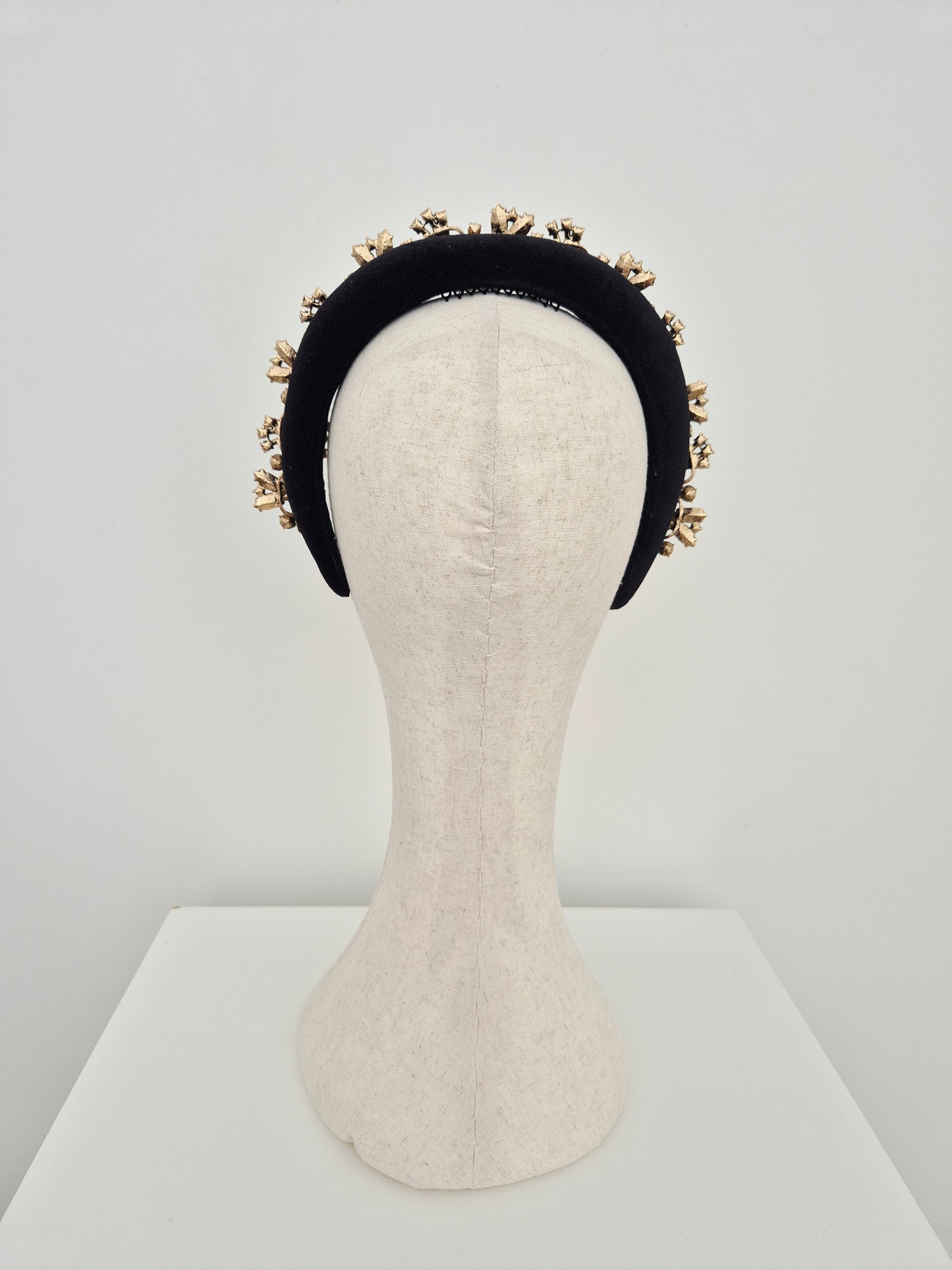 Miss Leah. Womens Black rhinestone embellished headband