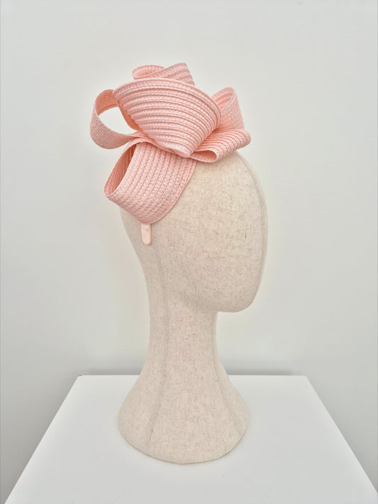side view baby pink loop headpiece