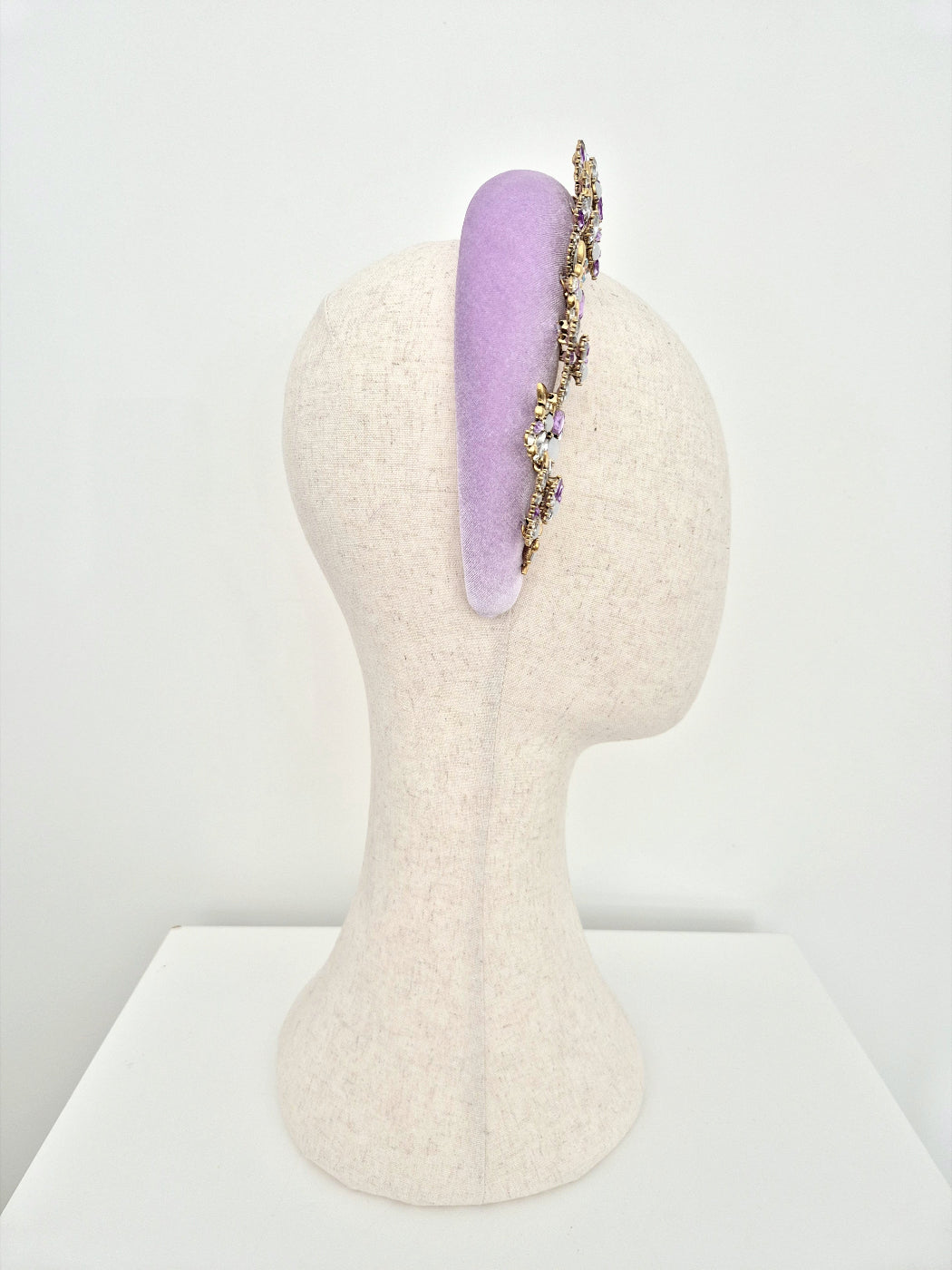 side view liac rhinestone embellished headband