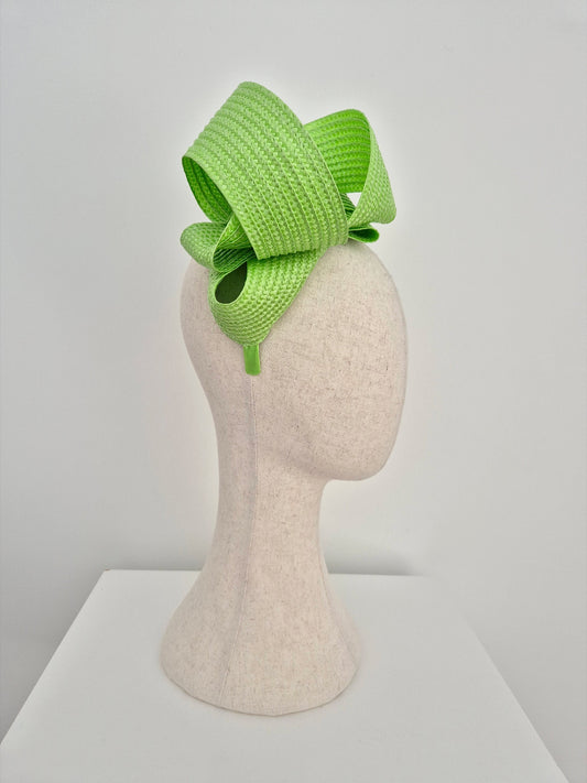 side view lime green loop headpiece