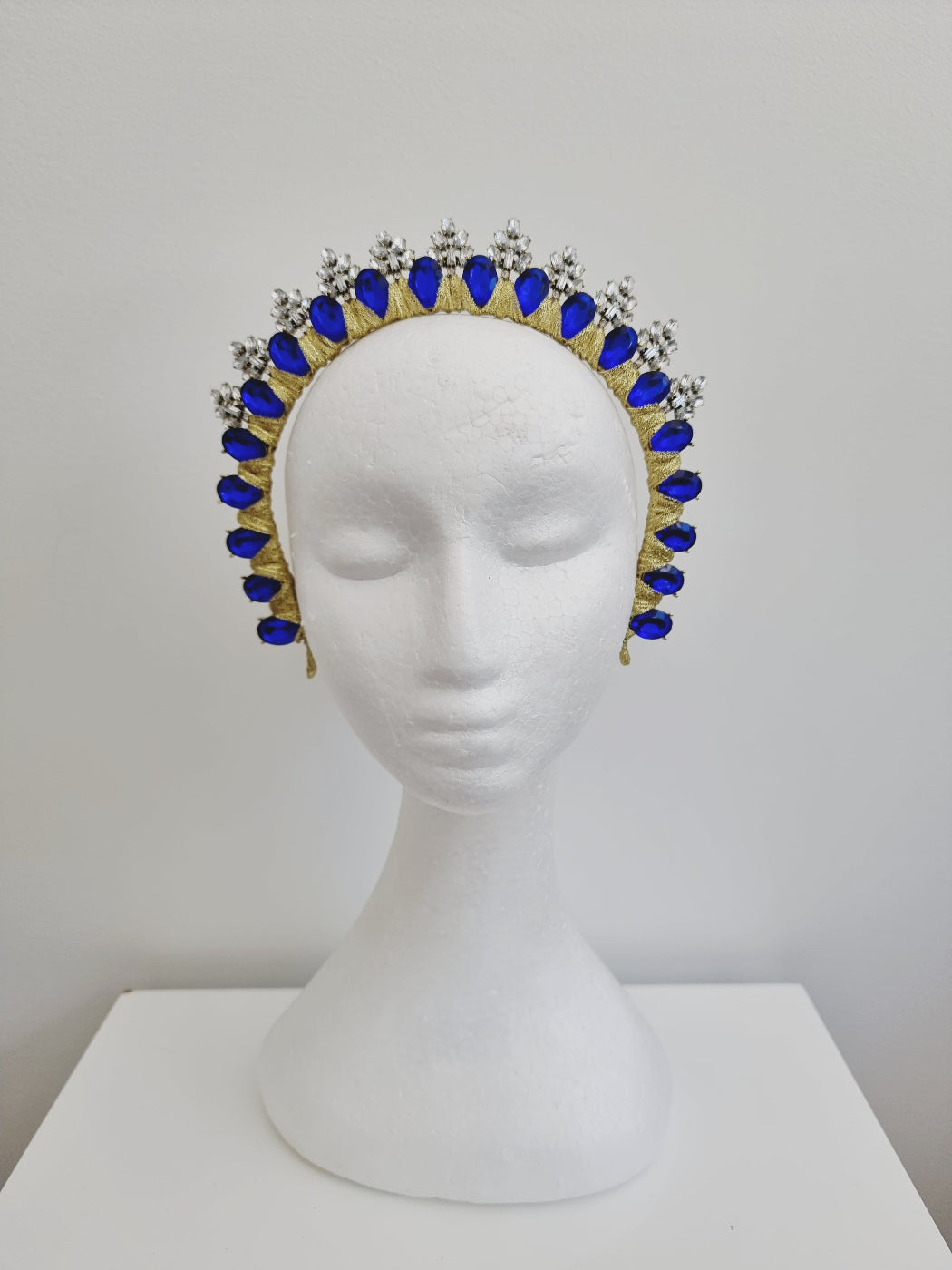 royal blue rhinestone headband