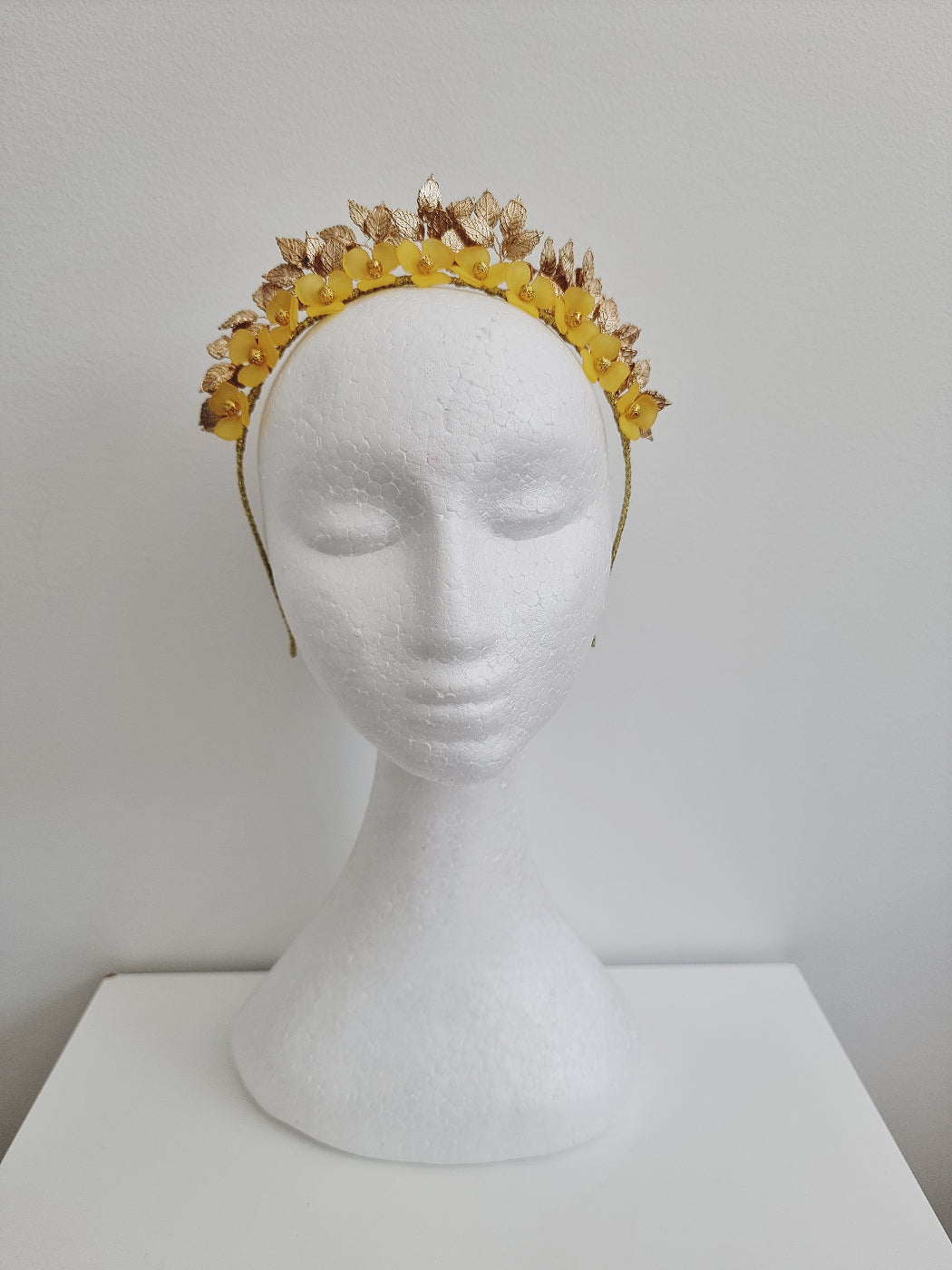 yellow and gold floral headband