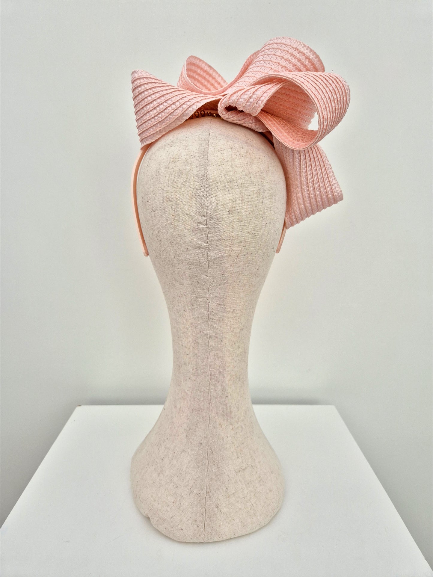 baby pink loop headpiece back view