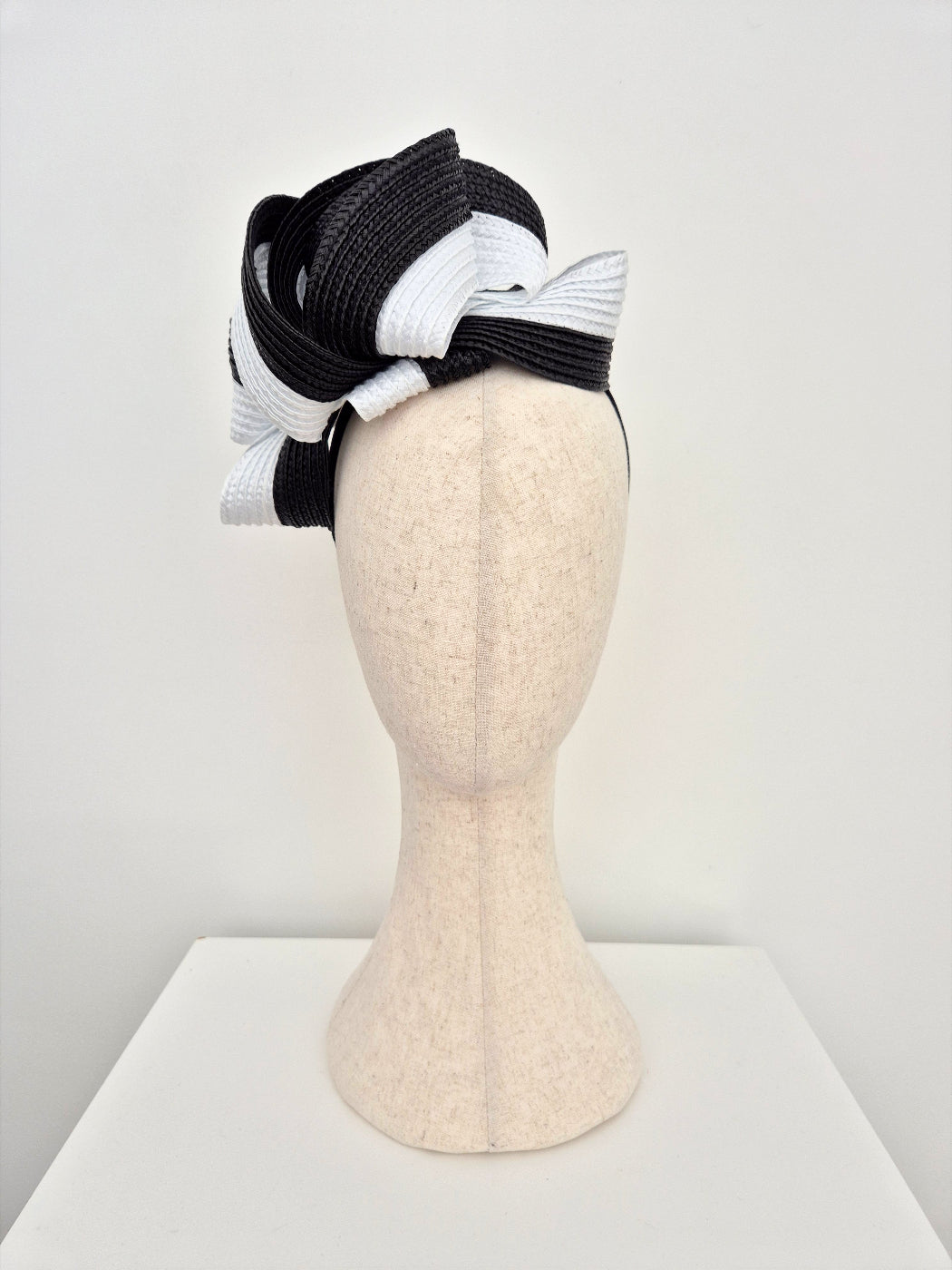 black and white loop headband