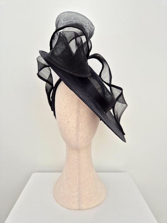 black straw hat with bow