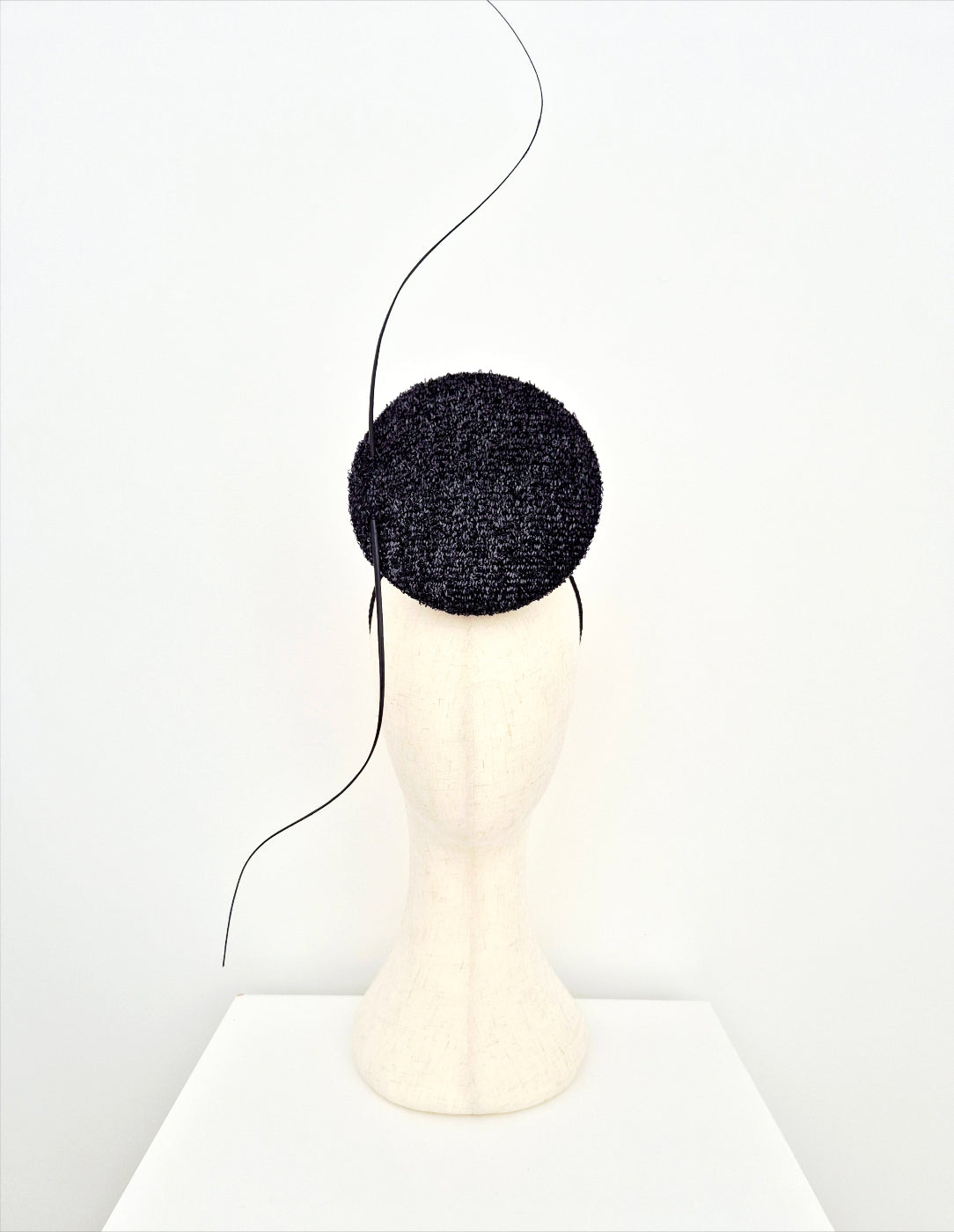 black tinsel percher with quills