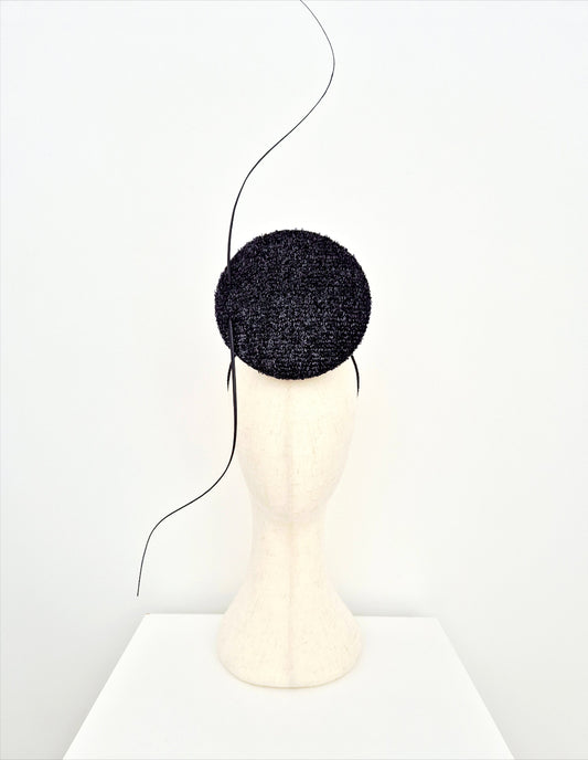 black tinsel percher with quills