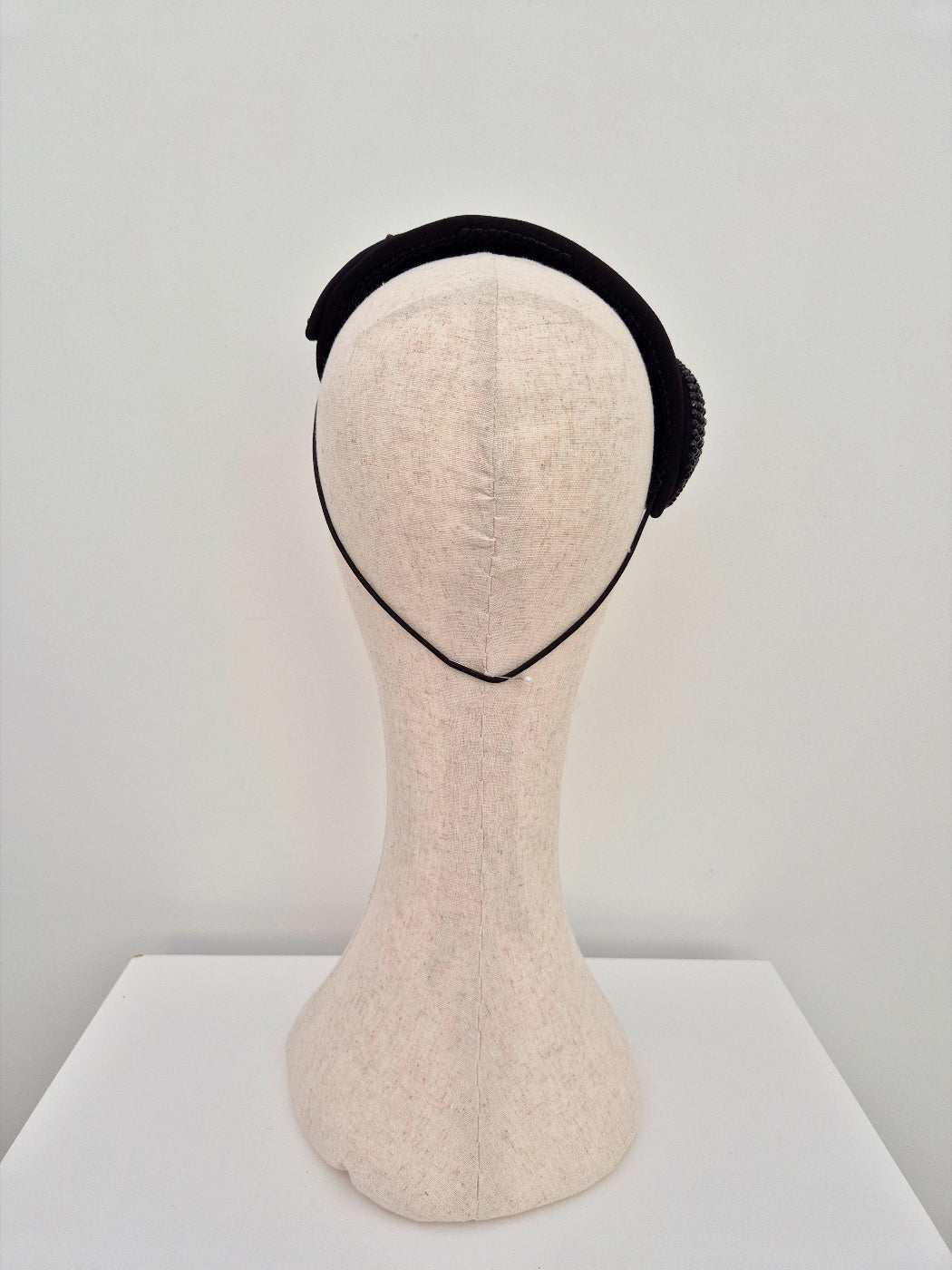 Black vintage style headpiece  back