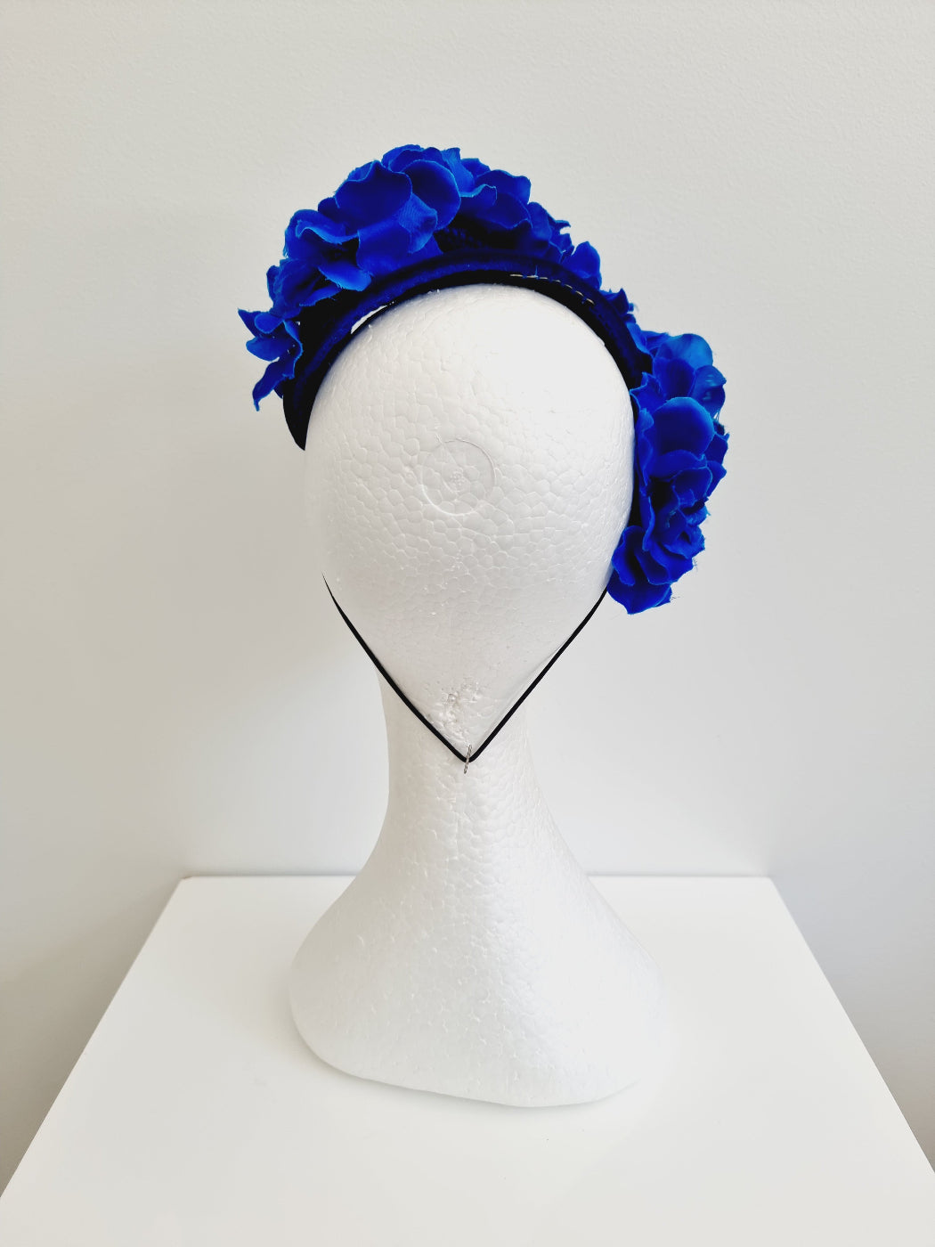 blue floral vintage style back view