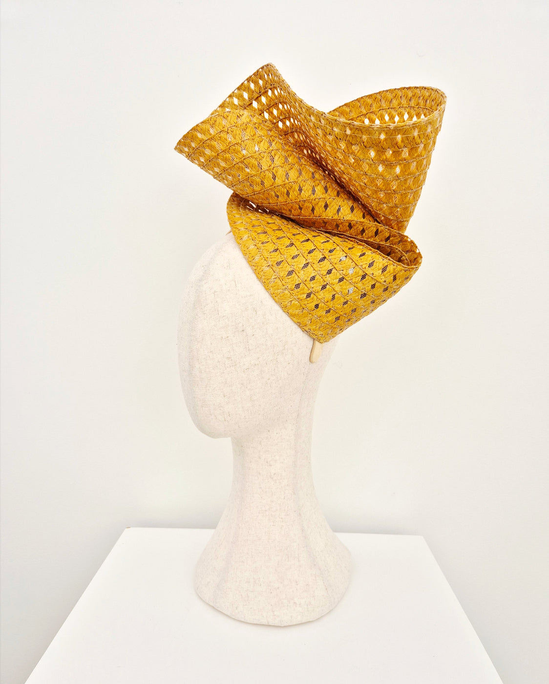 caramel straw headpiece