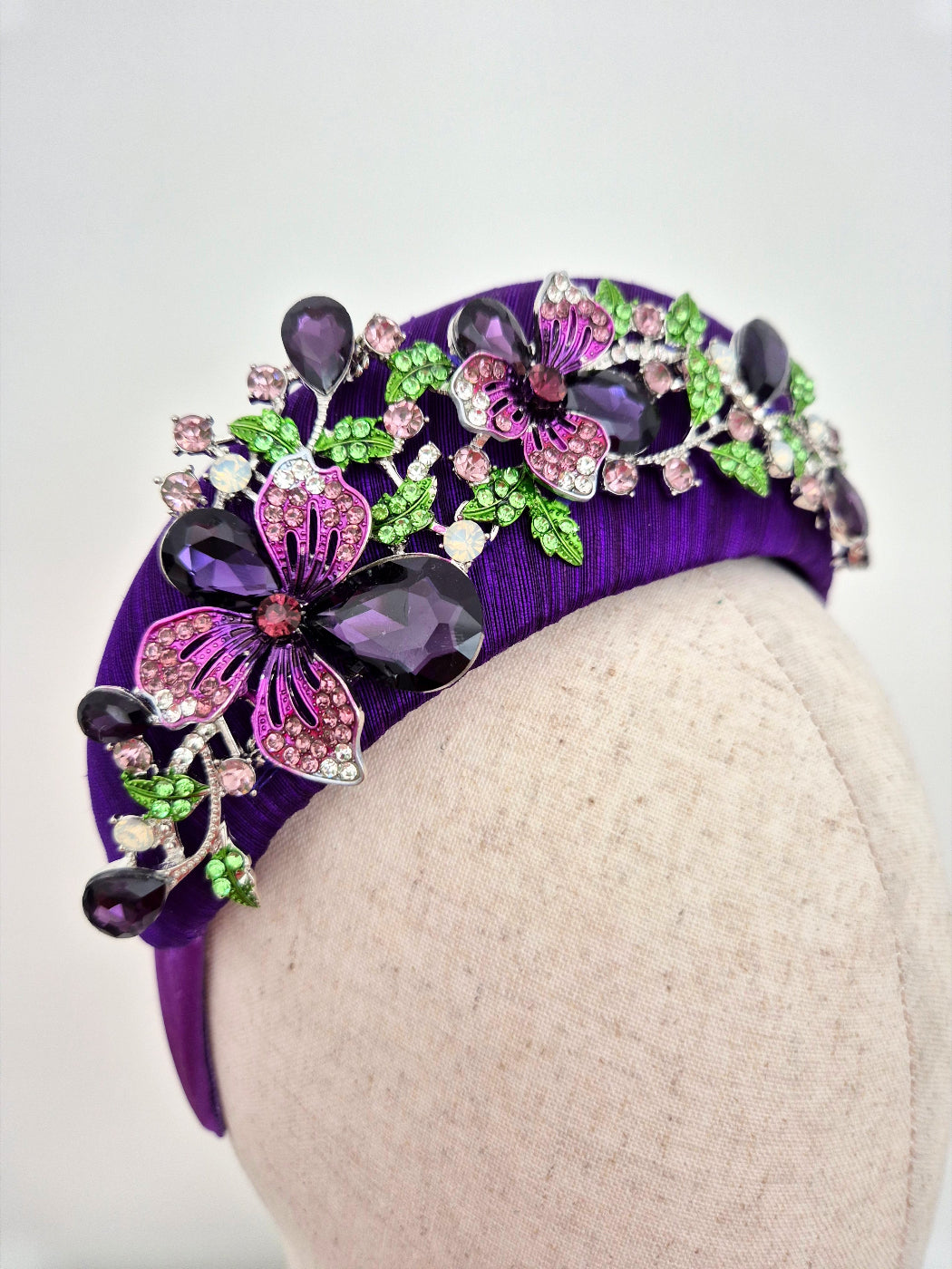 close-up-purple-silk-headpiece