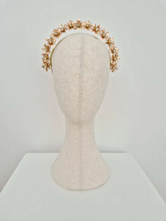 gold floral crown