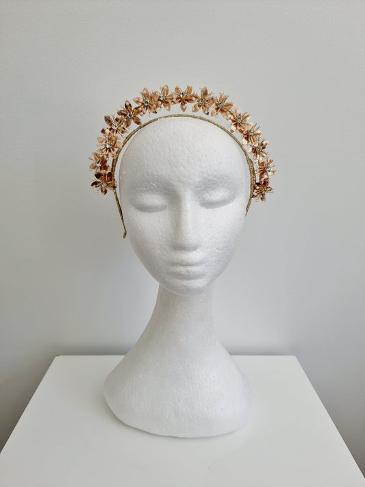 gold flower headpiece