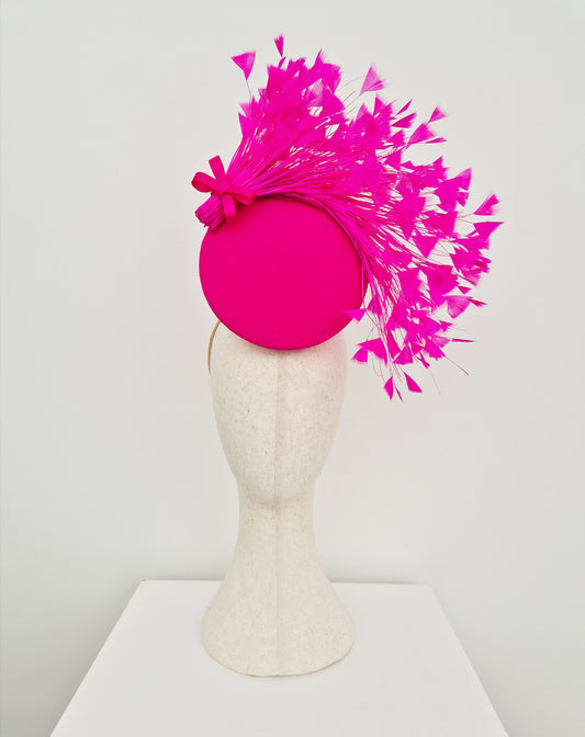 hot pink feather percher