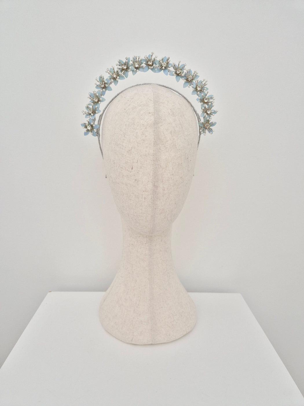 ice blue floral crown