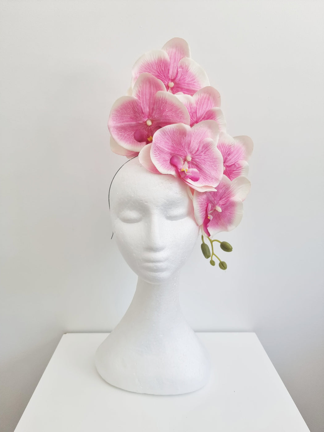 light pink orchid headpiece
