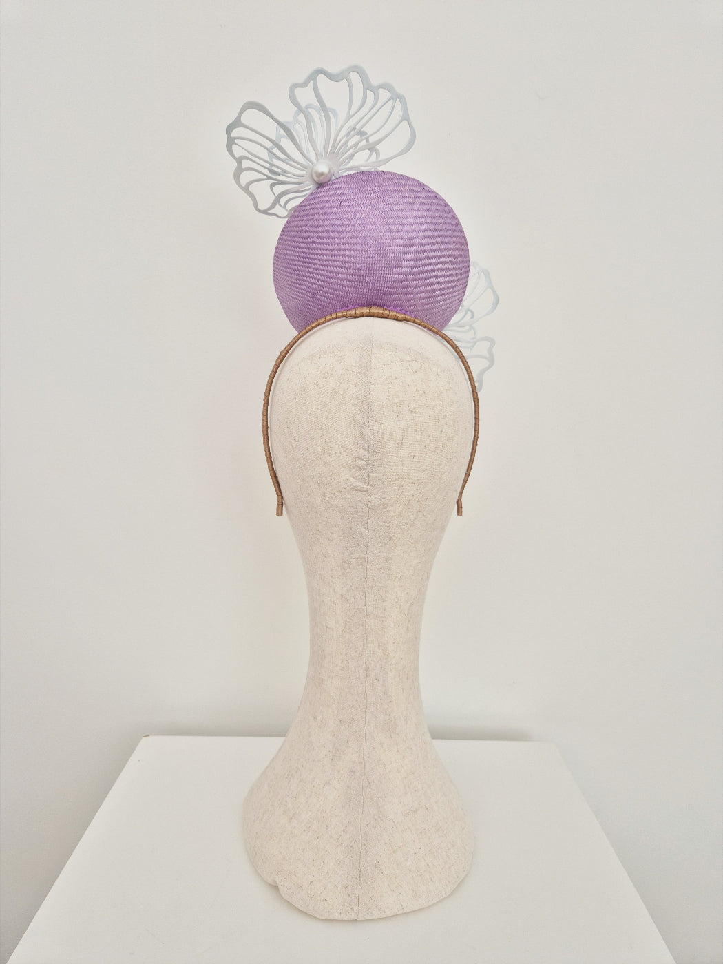 lilac floral percher back view