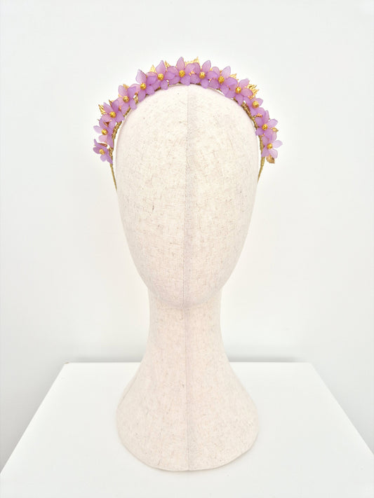 lilac floral crown